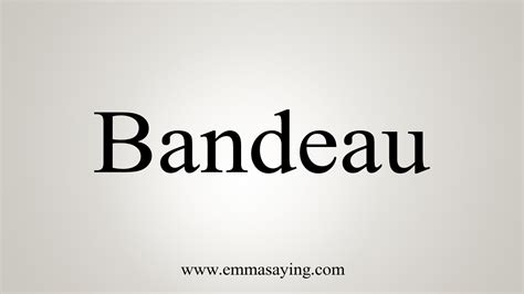 how to say bandeau.